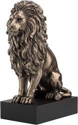 LION ASSIS FACON BRONZE STATUE SCULPTURE