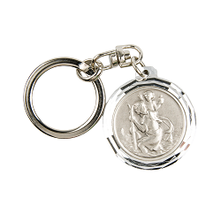 SAINT CHRISTOPHE PORTE CLES ROND ALU 3.2 CMS