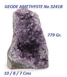 AMETHYSTE GEODE PIERRE NATURELLE 779 GRAMMES No 3241B